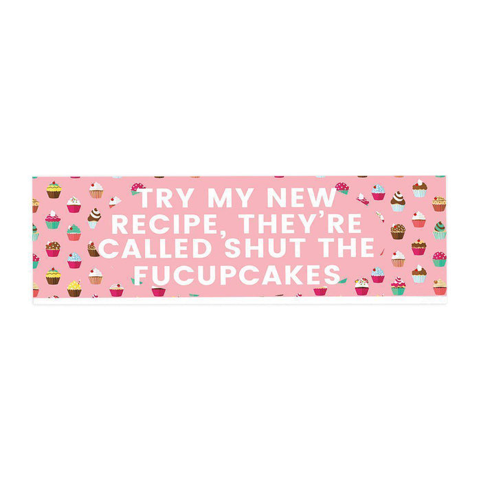 Funny Office Desk Plate, Acrylic Plate for Desk Decorations Design 3-Set of 1-Andaz Press-Shut The Fucupcakes-