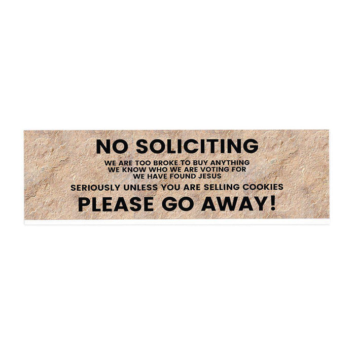 Funny Office Desk Plate, Acrylic Plate for Desk Decorations Design 4-Set of 1-Andaz Press-No Soliciting-