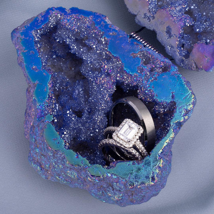 Geode Ring Boxes-Set of 1-Koyal Wholesale-Purple-