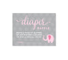 Girl Elephant Baby Shower Fun Game Cards-Set of 30-Andaz Press-Diaper Raffle-
