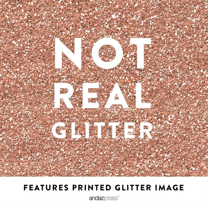 Glitzy Faux Rose Gold Glitter Milestone Chocolate Drop Labels Trio-Set of 216-Andaz Press-Graphic Designs-