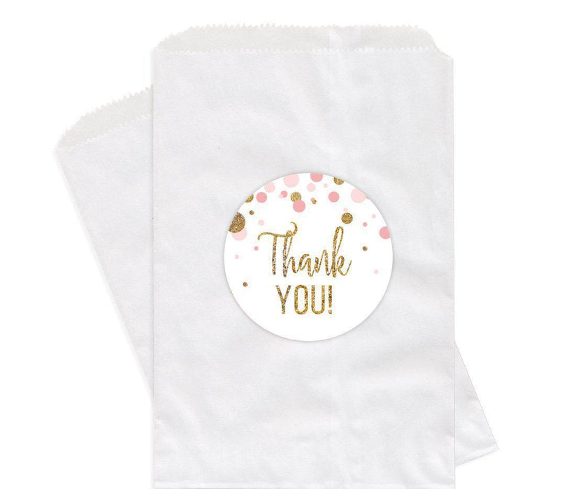 Gold Glitter Baby Shower Favor Bag DIY Party Favors Kit-Set of 24-Andaz Press-Blush Pink-