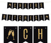 Gold Glitter Cheers Bitches! Wedding Bachelorette Pennant Party Banner-Set of 1-Andaz Press-