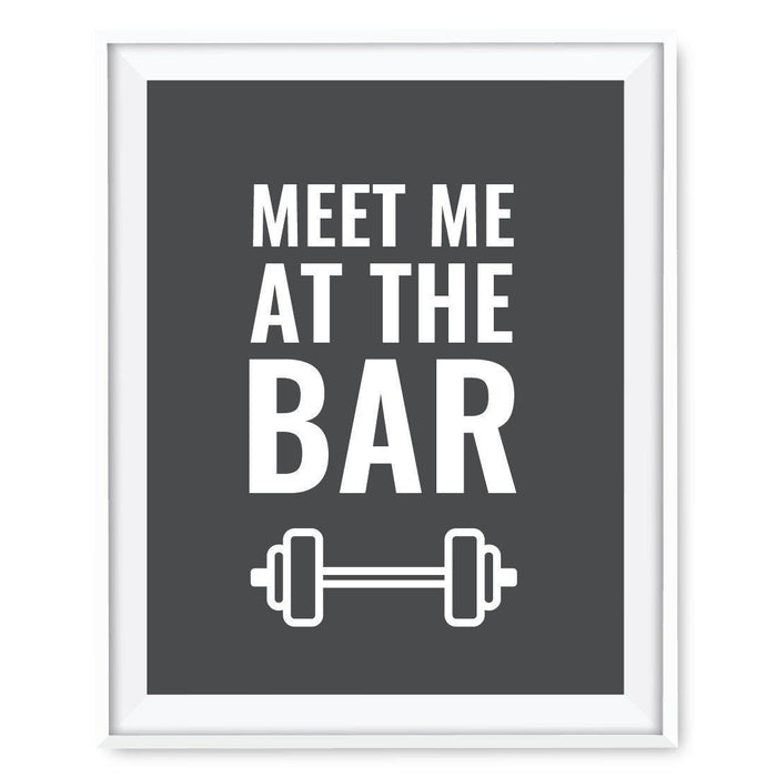 Gym Fitness 8.5x11-inch Wall Art Collection-Set of 1-Andaz Press-Meet Me at The Bar Poster-
