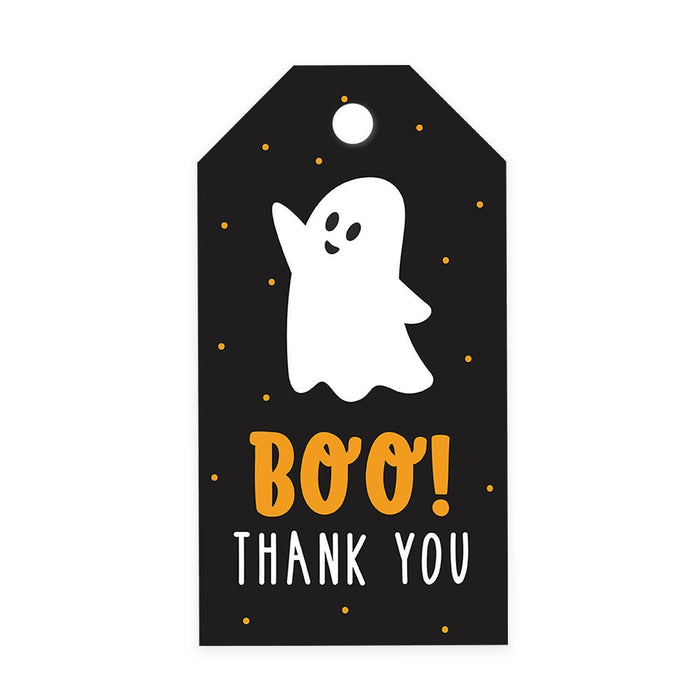 Halloween Gift Tags With String For Kids Gift Bags Candy Packaging Supplies Baking Wrapping-Set of 100-Andaz Press-Boo Cute Ghost-