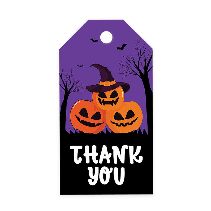 Halloween Gift Tags With String For Kids Gift Bags Candy Packaging Supplies Baking Wrapping-Set of 100-Andaz Press-Jack O Lanterns-