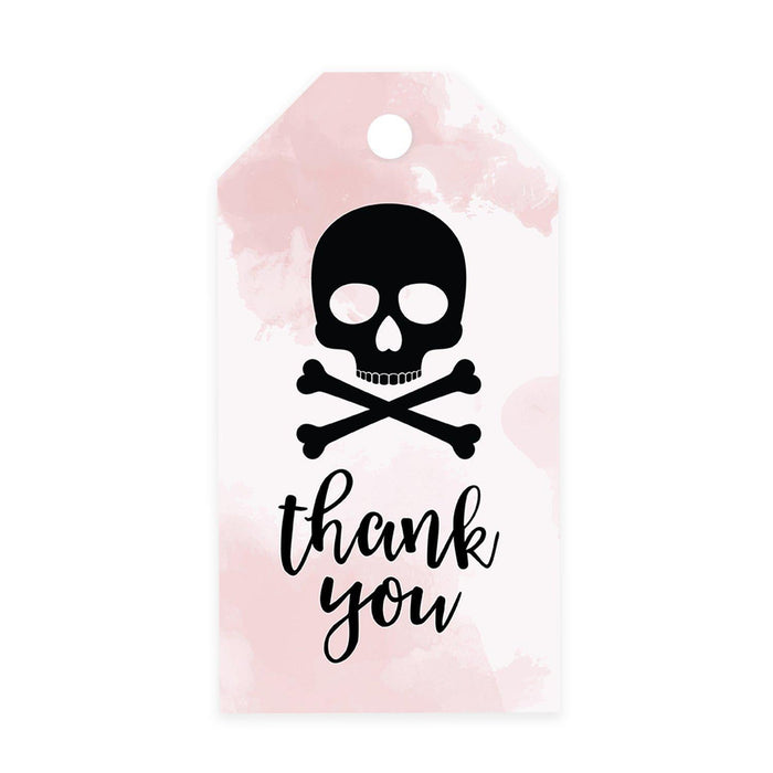 Halloween Gift Tags With String For Kids Gift Bags Candy Packaging Supplies Baking Wrapping-Set of 100-Andaz Press-Skull-
