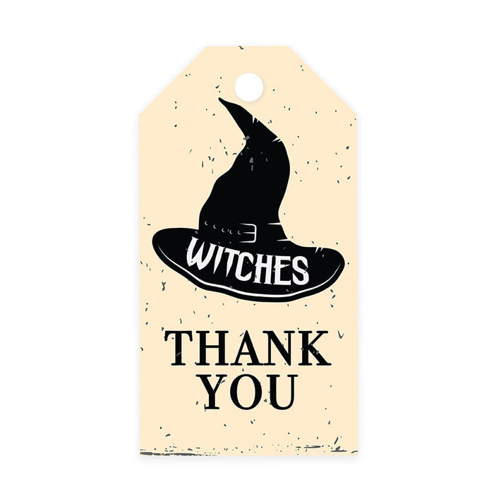 Halloween Gift Tags With String For Kids Gift Bags Candy Packaging Supplies Baking Wrapping-Set of 100-Andaz Press-Witches Hat-