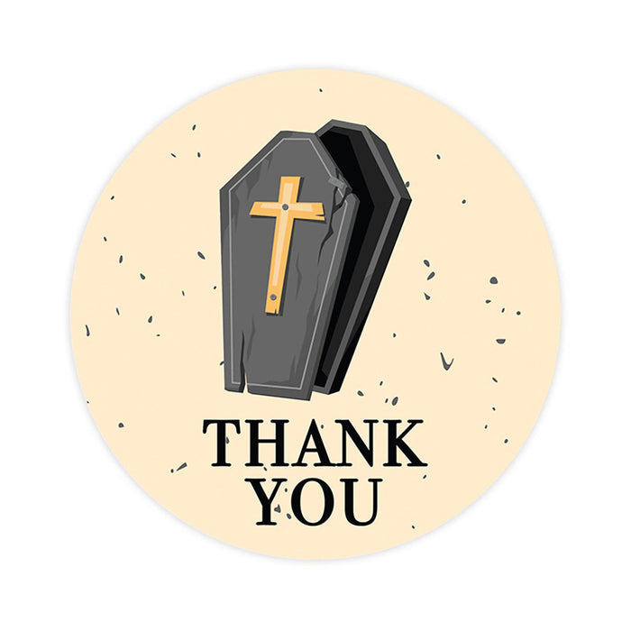 Halloween Thank You Stickers Labels For Kids Treat Bags Goodie, Halloween Party Favors-Set of 120-Andaz Press-Coffin-