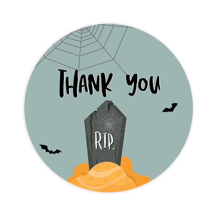Halloween Thank You Stickers Labels For Kids Treat Bags Goodie, Halloween Party Favors-Set of 120-Andaz Press-RIP-