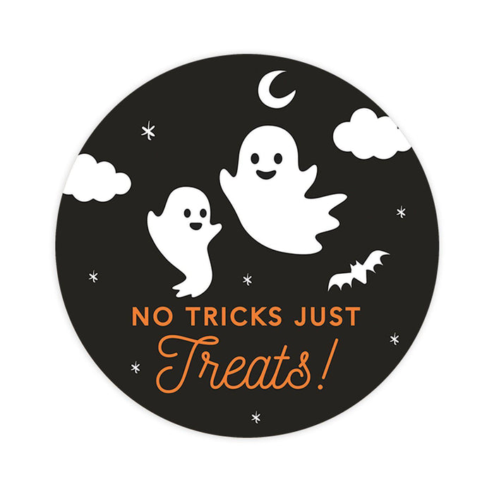 Happy Halloween Stickers Labels For Kids Treat Bags Goodie, Halloween Party Favors-Set of 120-Andaz Press-Cute Little Ghosts-