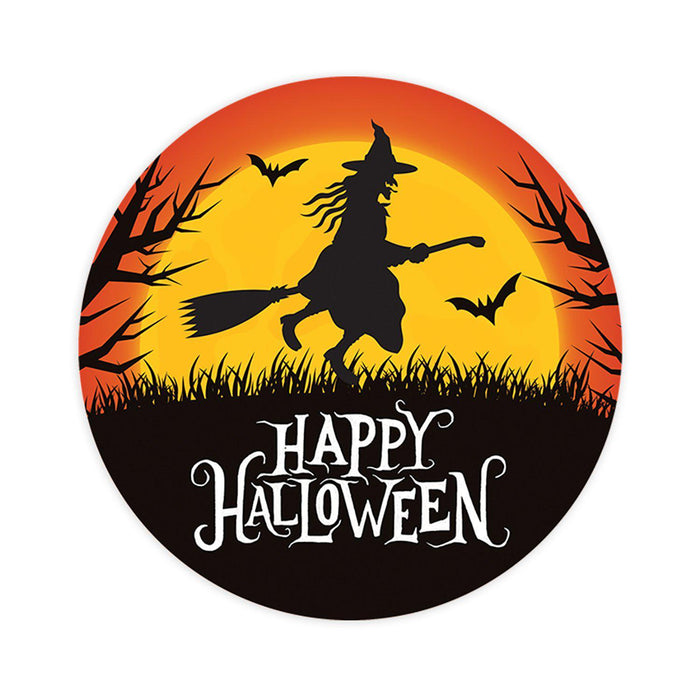 Happy Halloween Stickers Labels For Kids Treat Bags Goodie, Halloween Party Favors-Set of 120-Andaz Press-Witch on Broom-