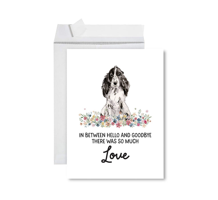 Jumbo Pet Sympathy Card with Envelope, Dog Grief Bereavement Card, 8.5" x 11" Design 1-Set of 1-Andaz Press-Cocker Spaniel-