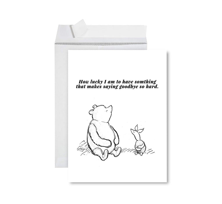 Jumbo Sympathy Card with Envelope, Premium Condolences Card with Big Blank Space-Set of 1-Andaz Press-Makes Saying Goodbye So Hard-