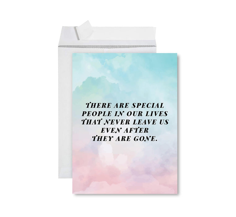 Jumbo Sympathy Card with Envelope, Premium Condolences Card with Big Blank Space-Set of 1-Andaz Press-Special People In Our Lives-