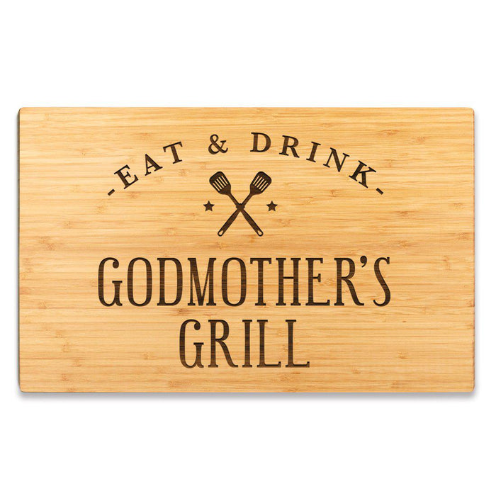 Large Bamboo Wood BBQ Cutting Board Gift-Set of 1-Andaz Press-Godmother-