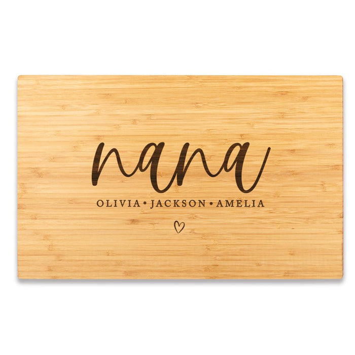 Large Custom Mother's Day Cutting Board, Set of 1-Set of 1-Andaz Press-Nana-