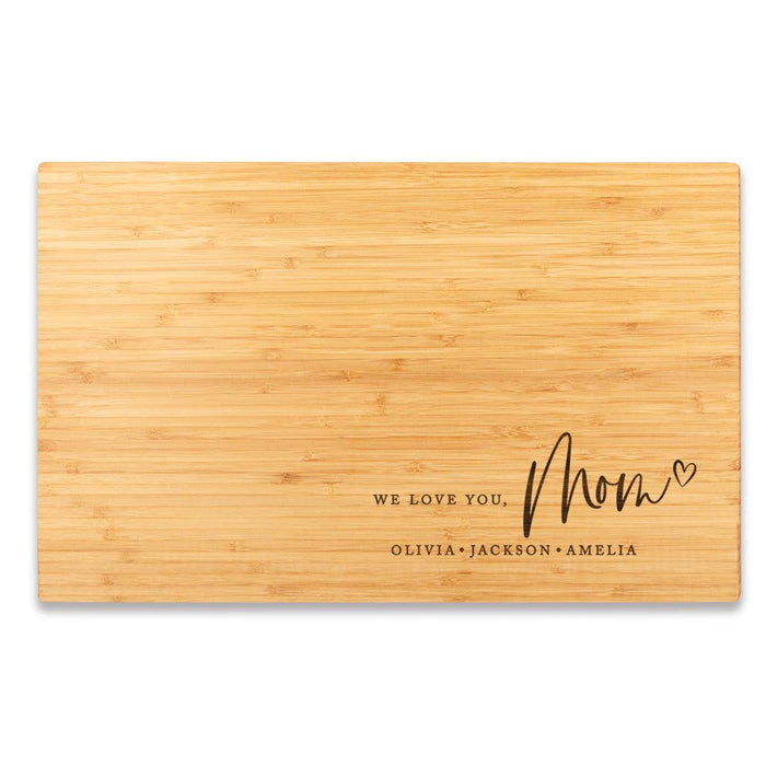 Large Custom Mother's Day Cutting Board, Set of 1-Set of 1-Andaz Press-We Love You, Mom-