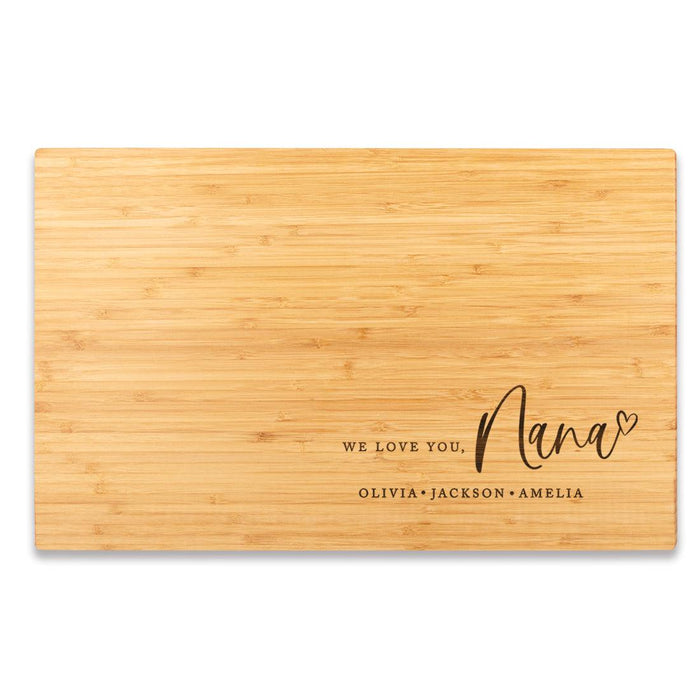Large Custom Mother's Day Cutting Board, Set of 1-Set of 1-Andaz Press-We Love You, Nana-