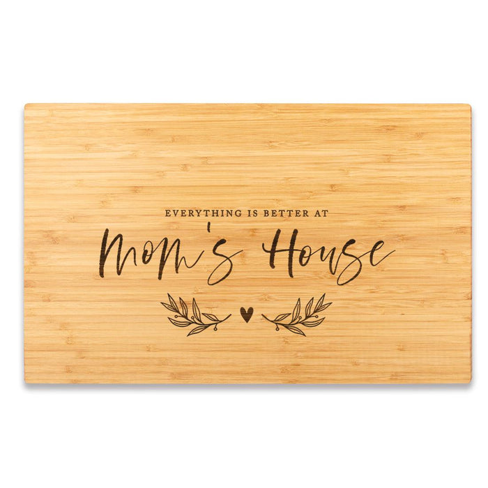 Large Mother's Day Cutting Board Gift, Set of 1-Set of 1-Andaz Press-Everything Is Better At Mom's House-