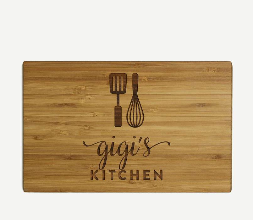 Laser Engraved Small Bamboo Wood Cutting Board-Set of 1-Andaz Press-Gigi's Kitchen-
