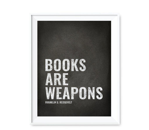Library Wall Art Graphic Signs & Poster Prints-Set of 1-Andaz Press-Show me a family of readers-