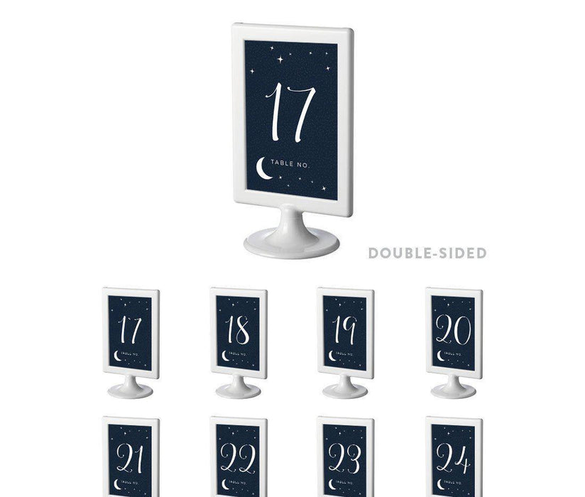 Love You to the Moon and Back Wedding Framed Table Numbers-Set of 8-Andaz Press-1-8-