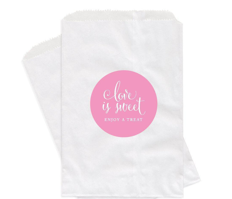 Love is Sweet Enjoy a Treat Favor Bags-Set of 24-Andaz Press-Pink-