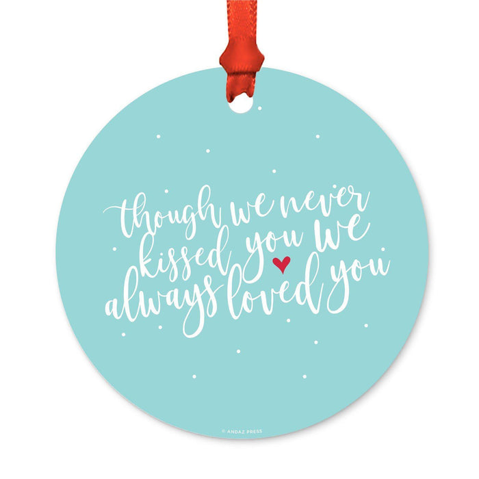 Memorial Round Metal Christmas Ornament, No Longer By My Side-Set of 1-Andaz Press-Miscarriage Sympathy-