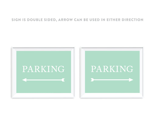 Mint Green Wedding Direction Signs-Set of 1-Andaz Press-Parking-