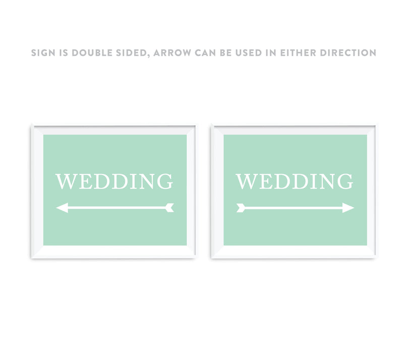 Mint Green Wedding Direction Signs-Set of 1-Andaz Press-Wedding-
