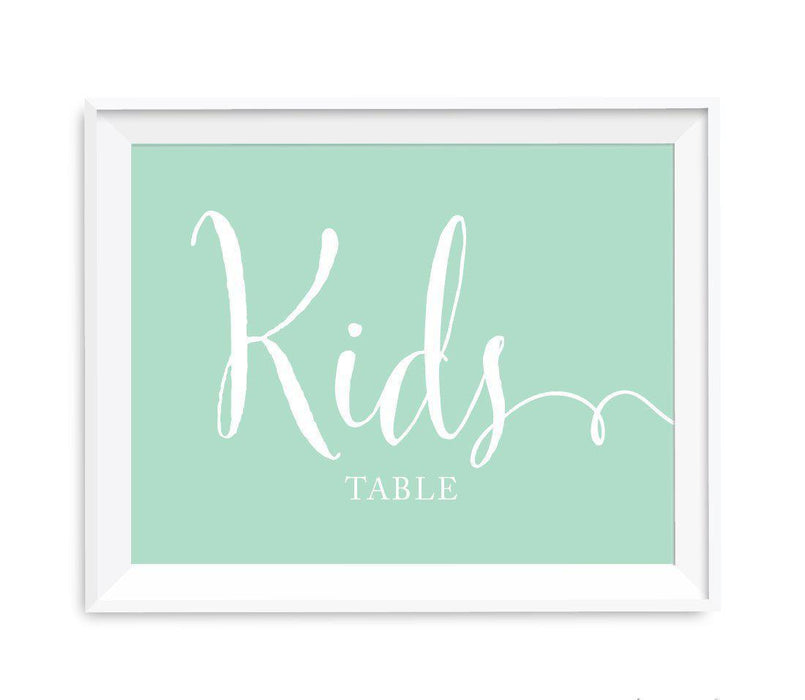 Mint Green Wedding Signs-Set of 1-Andaz Press-Kids-