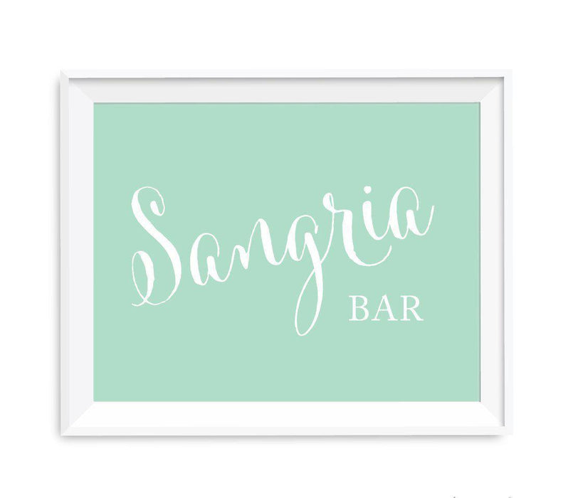 Mint Green Wedding Signs-Set of 1-Andaz Press-Sangria Bar-