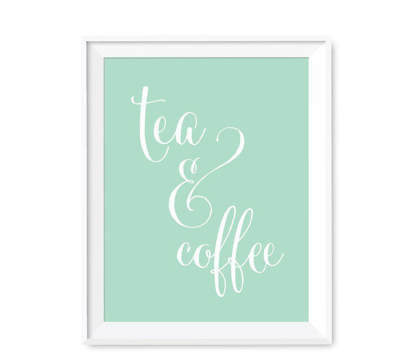 Mint Green Wedding Signs-Set of 1-Andaz Press-Tea & Coffee-