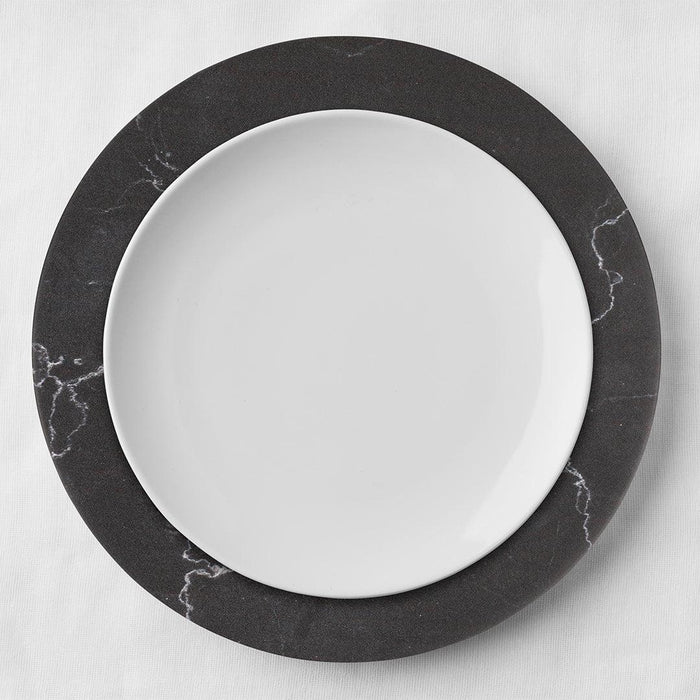 Modern Marble Acrylic Charger Plates-Set of 4-Koyal Wholesale-Grey-