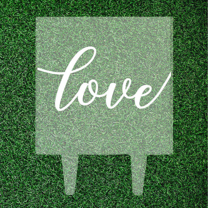 Modern Square Acrylic Cake Topper Collection-Set of 1-Andaz Press-Love-