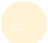 Modern To/From Circle Gift Labels-Set of 40-Andaz Press-Ivory-