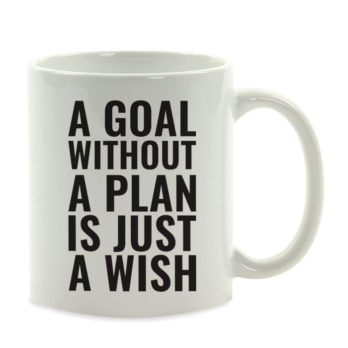 Motivational Coffee Mug-Set of 1-Andaz Press-A Goal Without A Plan is Just a Wish-