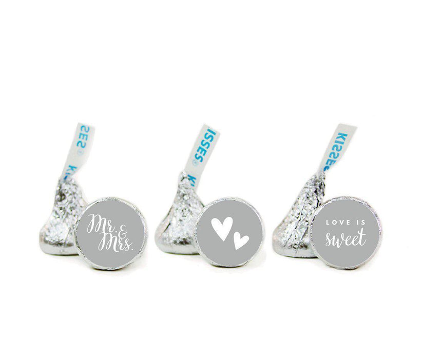 Mr. & Mrs. Hershey's Kisses Stickers-Set of 216-Andaz Press-Gray-