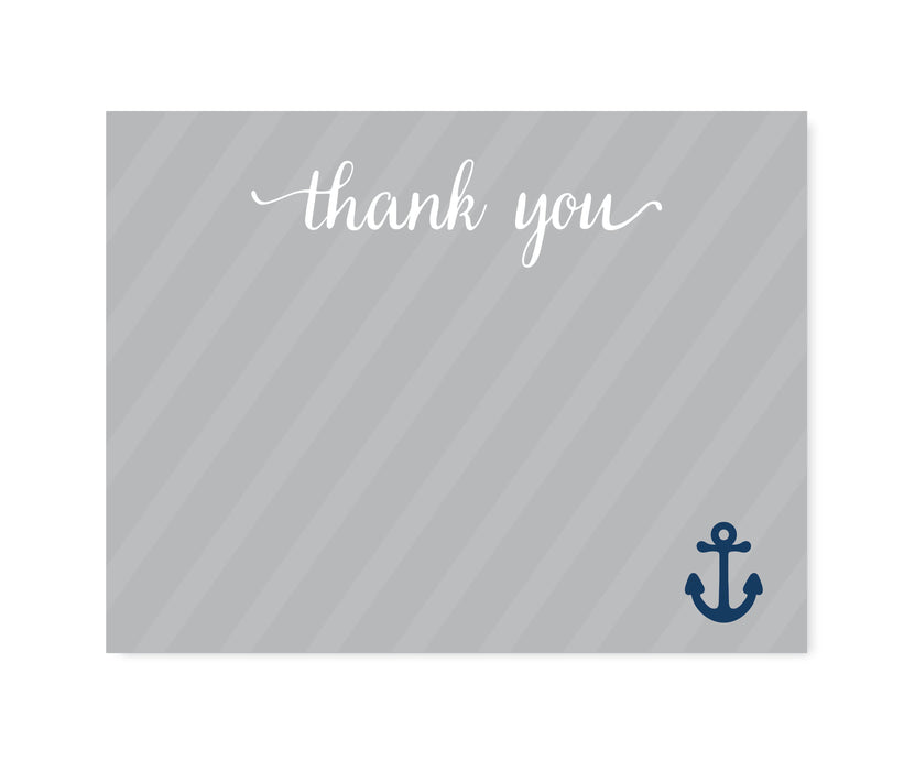 Nautical Baby Shower Party Blank Invitations & Thank Yous-Set of 20-Andaz Press-Thank Yous-
