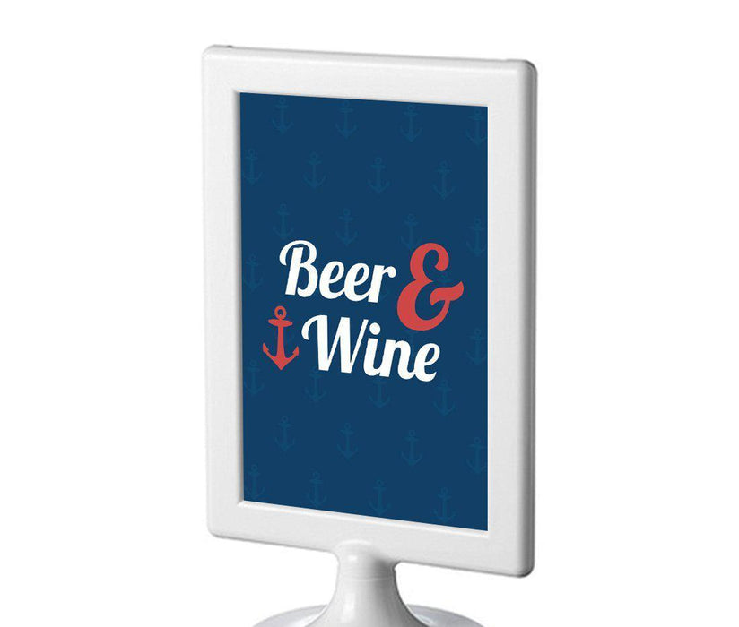 Nautical Ocean Adventure Wedding Framed Party Signs-Set of 1-Andaz Press-Beer & Wine-