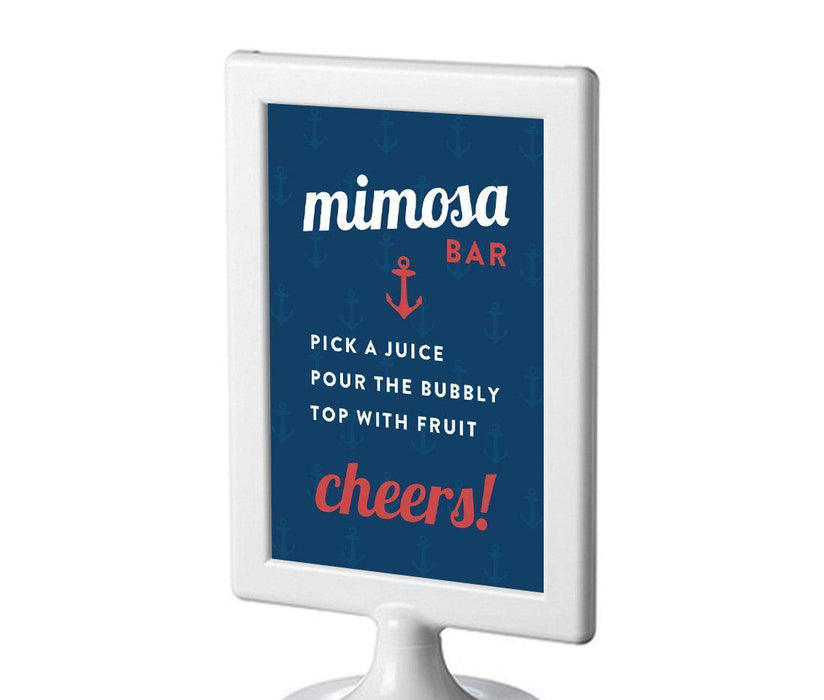 Nautical Ocean Adventure Wedding Framed Party Signs-Set of 1-Andaz Press-Mimosa Bar-