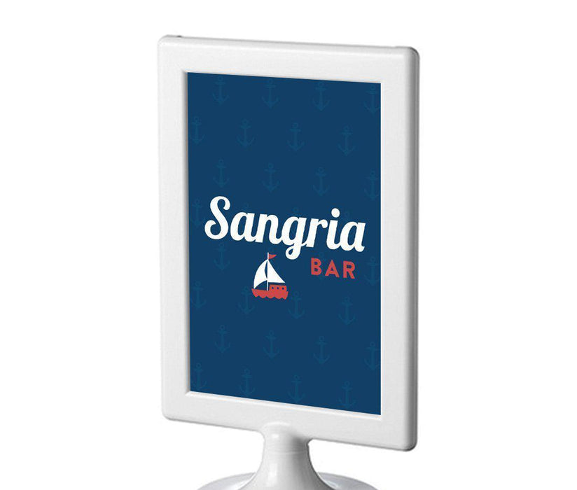Nautical Ocean Adventure Wedding Framed Party Signs-Set of 1-Andaz Press-Sangria Bar-