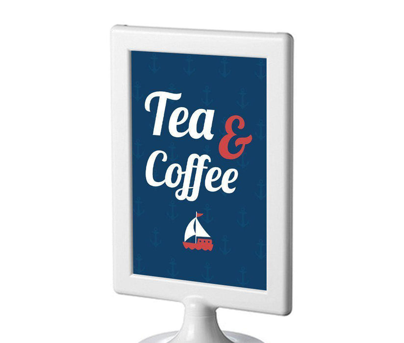Nautical Ocean Adventure Wedding Framed Party Signs-Set of 1-Andaz Press-Tea & Coffee-