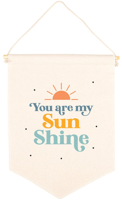 Nursery Canvas Tapestry Wall Hanging Banner - 35 Designs-Set of 1-Andaz Press-Your Are My SunShine-