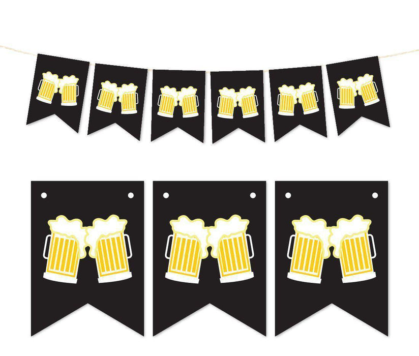 Pennant Party Banner Beer Mugs Cheers!-Set of 1-Andaz Press-