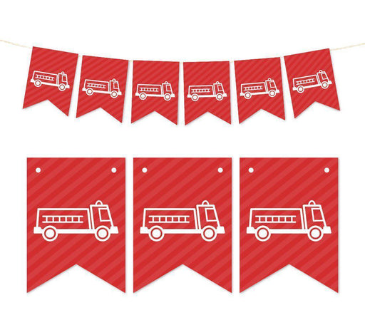 Pennant Party Banner Firetruck-Set of 1-Andaz Press-