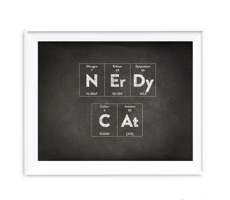 Periodic Table of Elements Vintage Chalkboard Wall Art Decor-Set of 1-Andaz Press-Nerdy Cat-