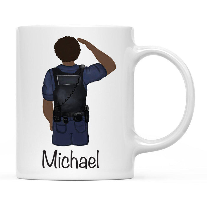 Personalized Police Officer Coffee Mug Part 2-Set of 1-Andaz Press-Male Police Officer 15-
