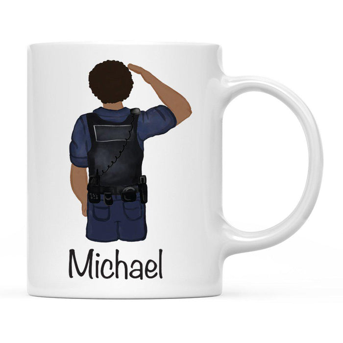 Personalized Police Officer Coffee Mug Part 2-Set of 1-Andaz Press-Male Police Officer 18-